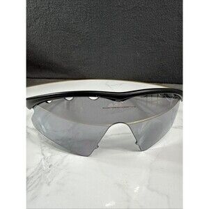 Oakley M Frame Shield Sunglasses Black Frame Gray Lens MISSING NOSE PAD SEE PICS